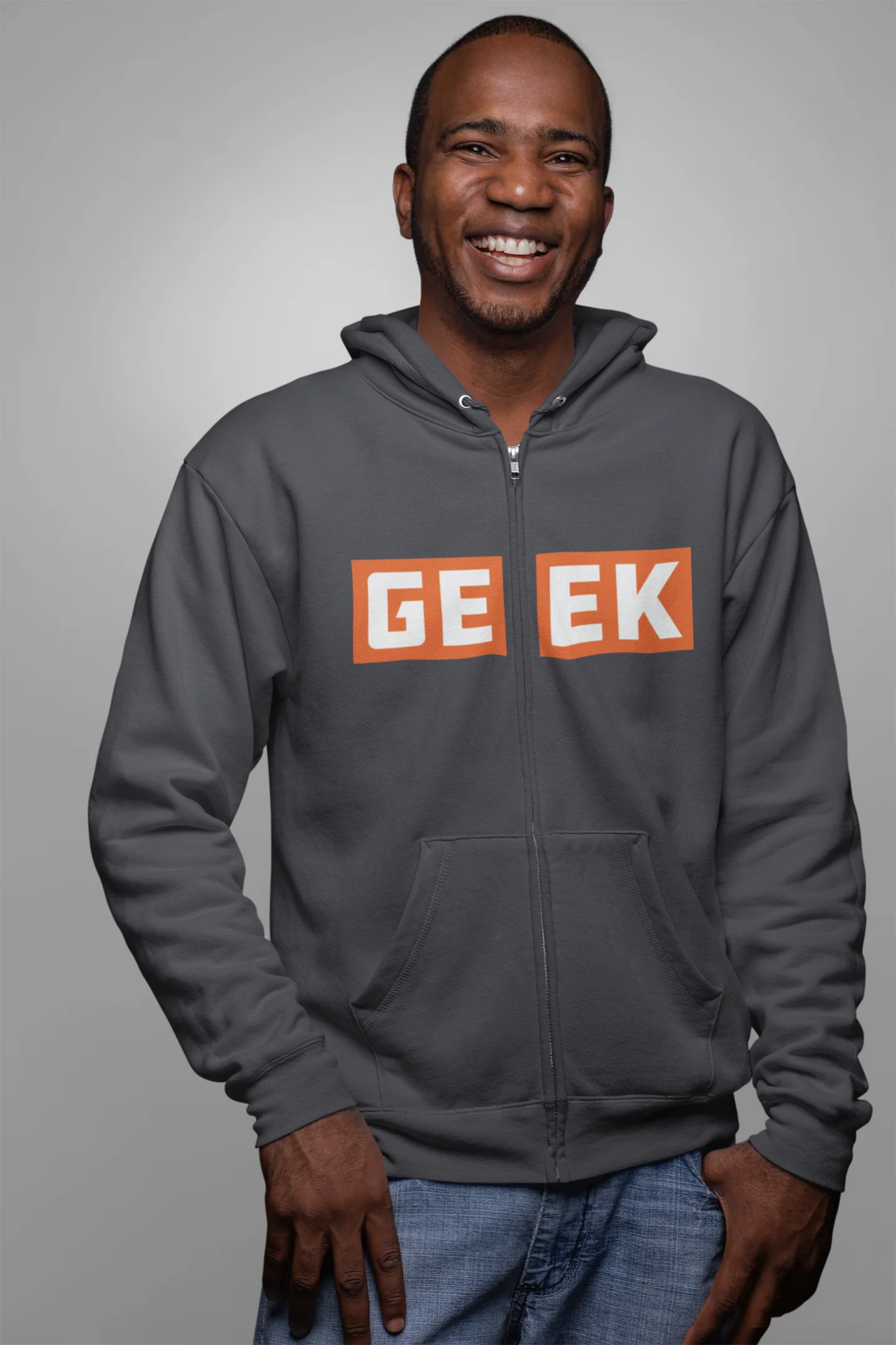 Full Zip GEEK Hoodie - Image 4