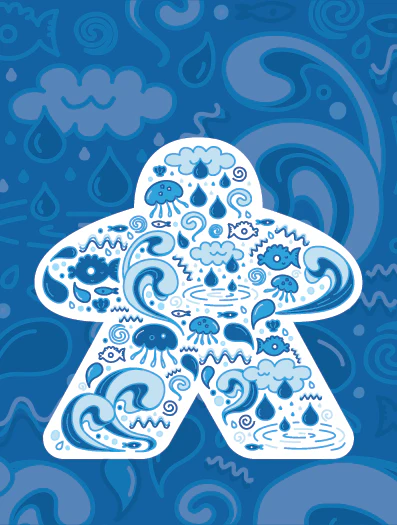 Microfiber Drawstring Bags - Meeple Patterns - Image 9